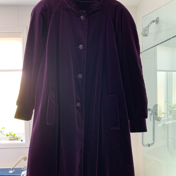 Vintage custom made velvet car coat - lined - Picture 2 of 10